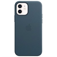 Skal iPhone 12 | 12 Pro Leather Case with MagSafe - Baltic Blue